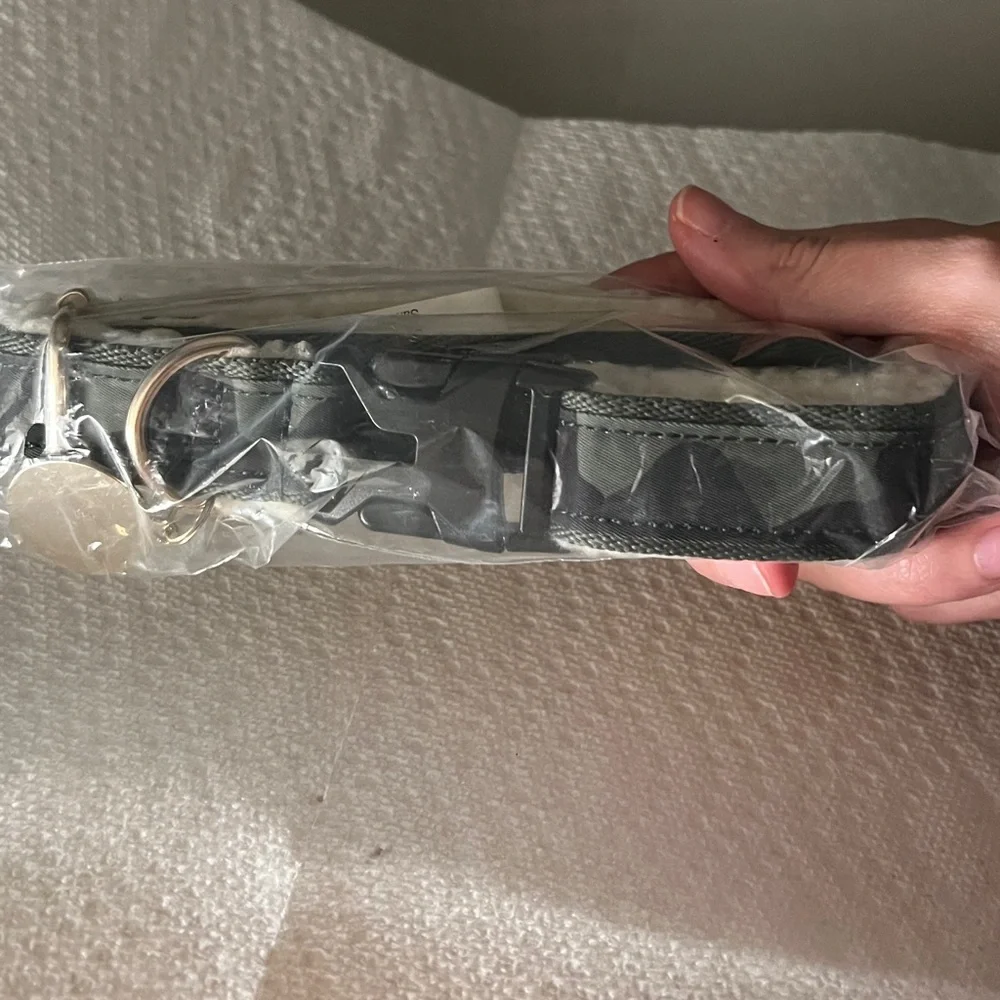 NWT Mark & Graham Camouflage Sherpa Dog Collar with Blank Tag Sz. L
